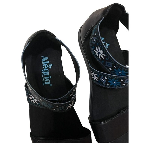 Alegria Sandal Size 38 US 8-8.5 Lucia Aqua Adjustable Cross-Strap Sandals - Picture 5 of 8